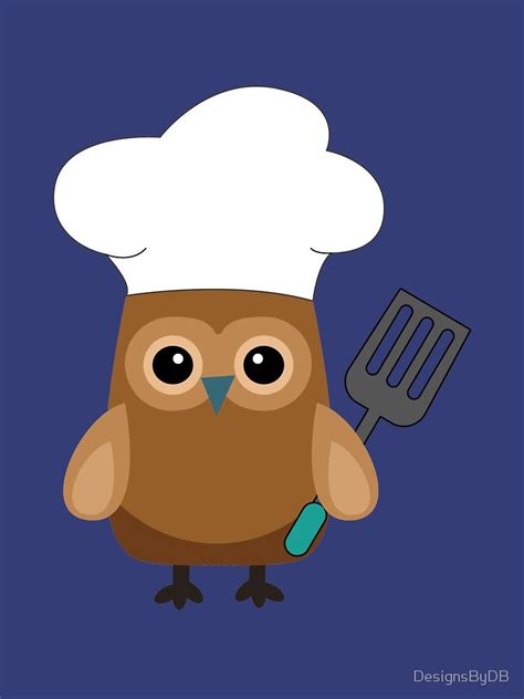 Cute Brown Owl Chef Essential T-Shirt by DesignsByDB | Tshirt colors, Cute, Brown owl