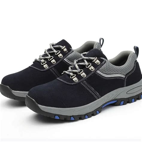 AC13021 Comfortable Safety Work Shoes Men Shoes Sneakers Fleece Cowhide For Heavy Duty Work Wide ...