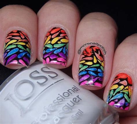 30+ Rainbow Nail Art Ideas | Art and Design