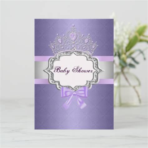 Purple Princess Baby Shower Invitation | Zazzle