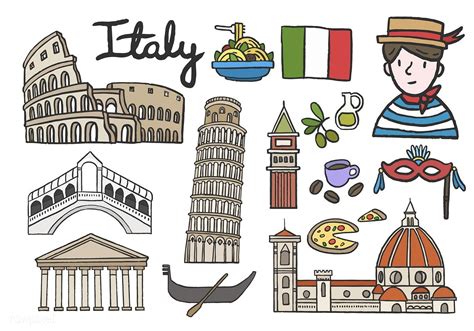 Set of iconic Italian landmarks | premium image by rawpixel.com ...