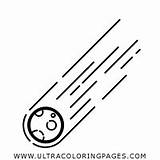 Meteor Coloring Draw Drawing Clipart Meteorite Space Para Step Pages  sketch template