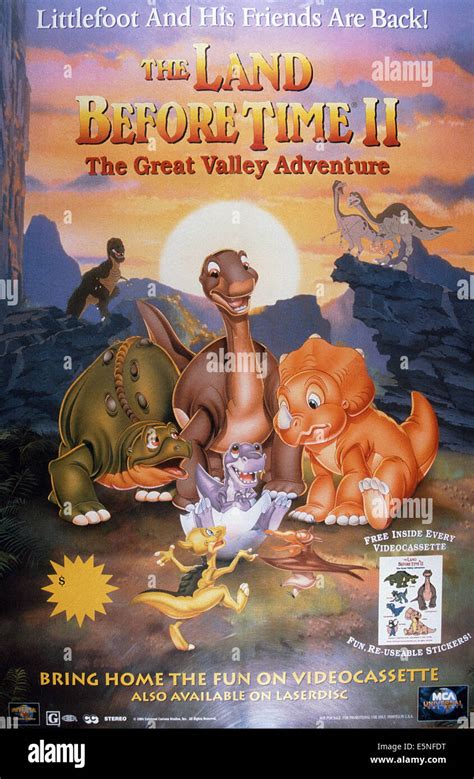 THE LAND BEFORE TIME II: THE GREAT VALLEY ADVENTURE, U.S. poster, 1994. ©Universal Cartoon ...