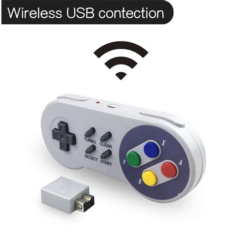 2.4 GHz Wireless USB Controller for NES/SNES Super Nintendo