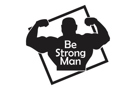 Gym Quotes - Be Strong Man 22725853 PNG