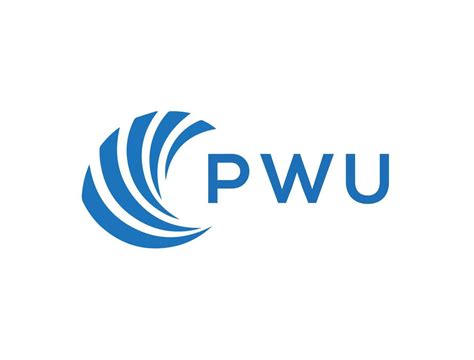 pwu letra logo diseño en blanco antecedentes. pwu creativo circulo ...