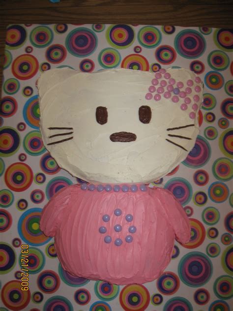 Hello Kitty Cut Out Cake - CakeCentral.com