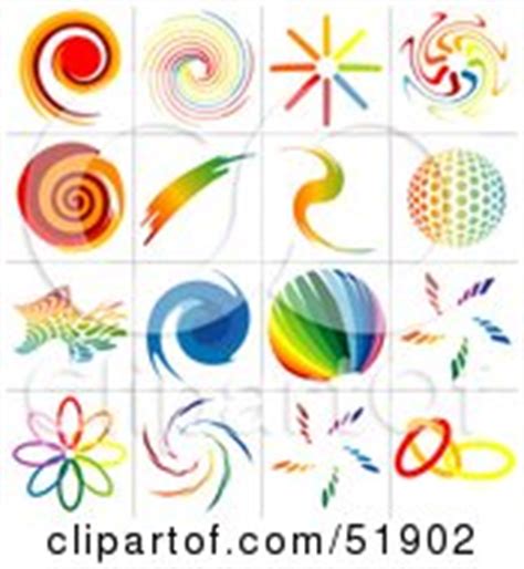 Digital Collage Of Rainbow Circle Logo Designs Or App Icons Posters, Art Prints by - Interior ...