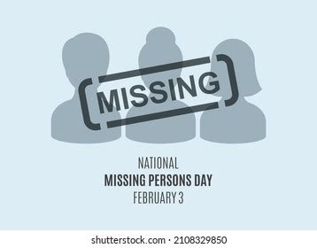 National Missing Persons Day Vector Lost Stock Vector (Royalty Free ...