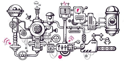 How to draw Simple Steampunk Machines – All about Steampunk