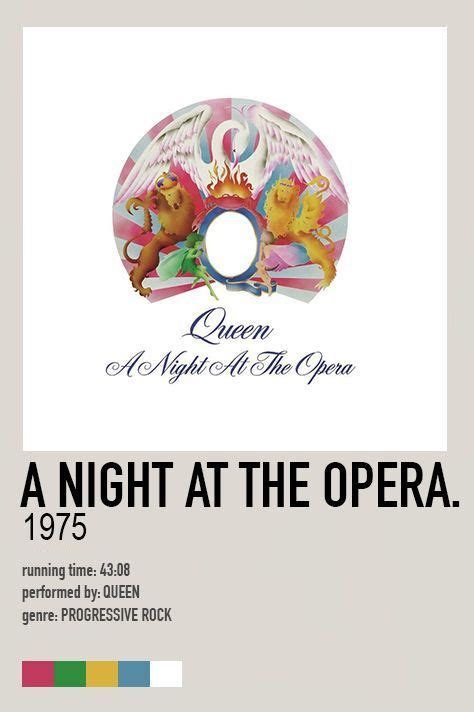 A Night At The Opera Album Poster | Progressive rock, Album, Album covers