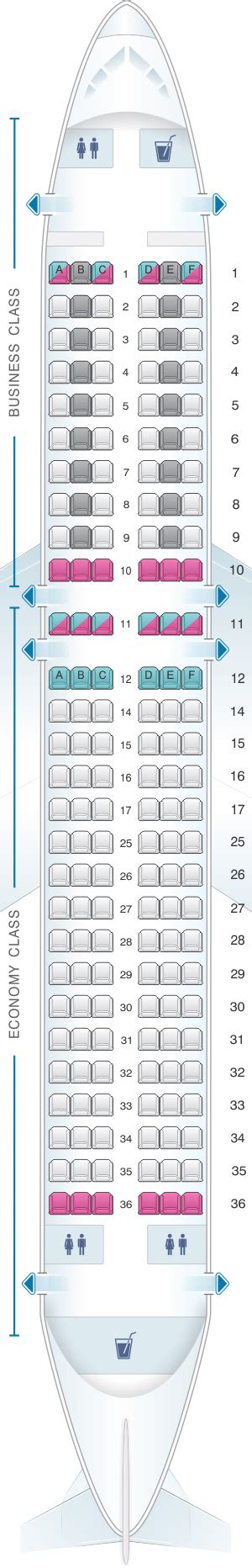 Seat Map SWISS Airbus A320 214 | SeatMaestro.com