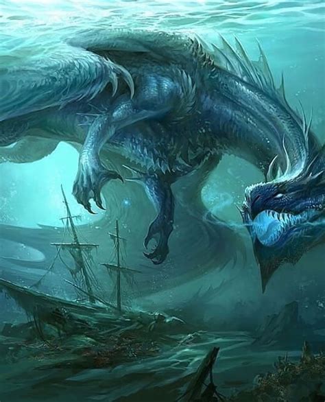 Dragons Art Page 🐲🐉 on Instagram: “Mega Water Dragon! What would you name this colossal beast ...