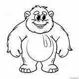 Friendly Abominable Snowman Coloring Page 47604 37646 sketch template