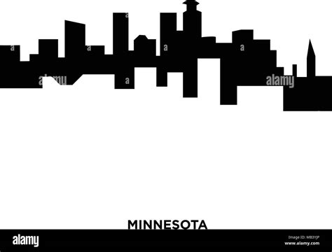 minnesota silhouette on white background, in black Stock Vector Image ...