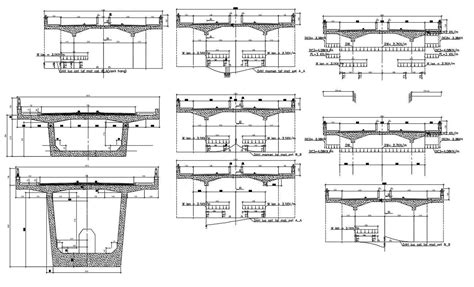 RCC Concrete Bridge Design CAD Drawing - Cadbull