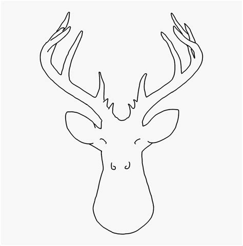 Clip Art Deer Head Outline - Elk, HD Png Download , Transparent Png ...