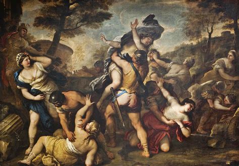 The Rape Of The Sabine Women Painting by Luca Giordano - Pixels