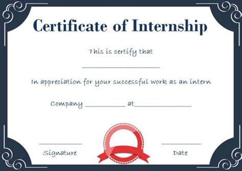 Certificate of Completion Internship Template | Certificate of ...