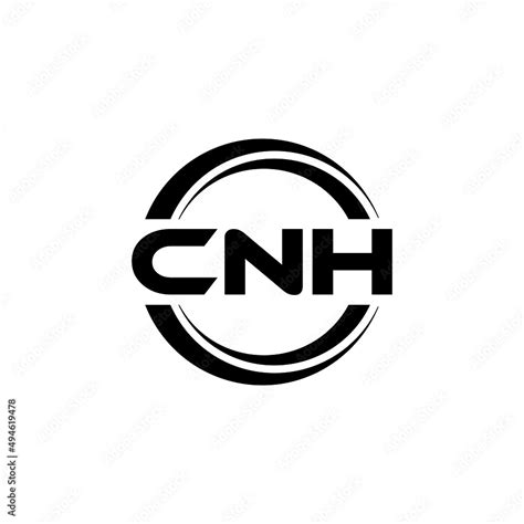 CNH letter logo design with white background in illustrator, vector ...