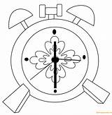 Flower Alarm Clock Coloring Page  Free Printable Pages sketch template