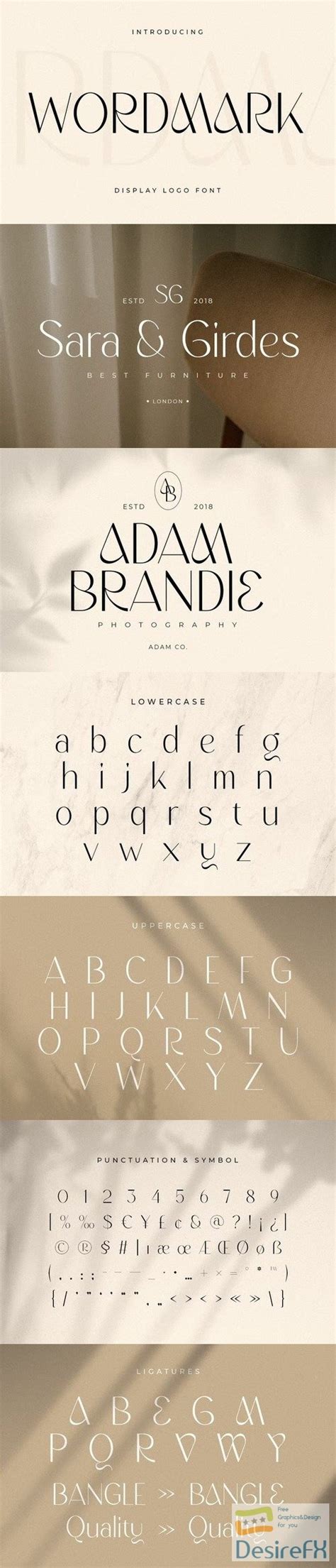 Download Wordmark - Display Logo Font - DesireFX.COM