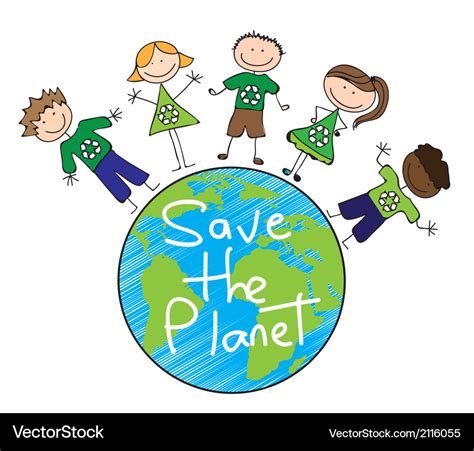 Save planet Royalty Free Vector Image - VectorStock