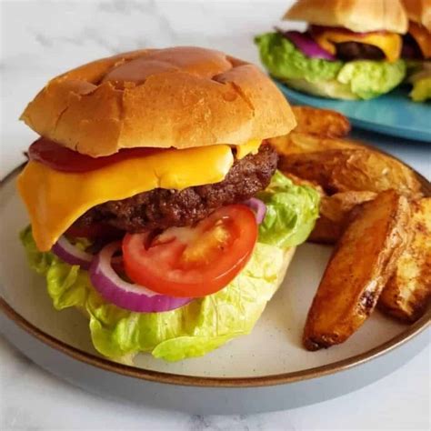 Air Fryer Hamburgers {So Juicy & Easy!} - Hint of Healthy