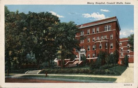 Mercy Hospital Council Bluffs, IA Postcard