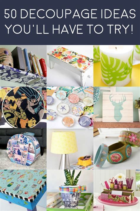 Over 75 Decoupage Ideas You'll HAVE to Try! | Decoupage diy, Decoupage decor, Mod podge crafts