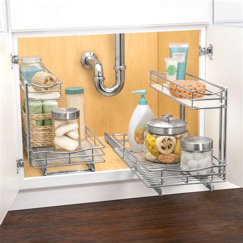 Lynk Professional Slide Out Under Sink Cabinet Organizer 11.5 in x 18 ...