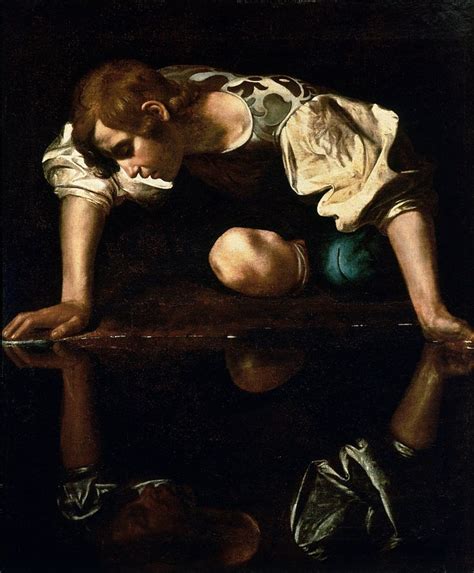 Narcissus-Caravaggio (1594-96) Narcissus is a painting by the Italian Baroque master Caravaggio ...