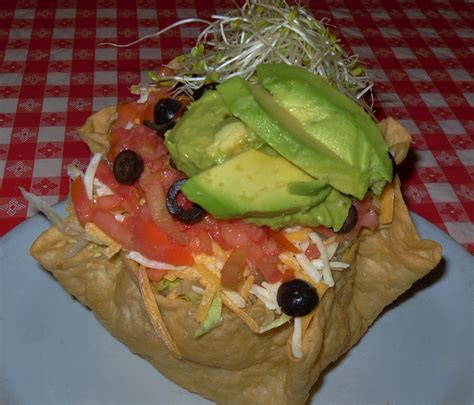 Chicken Taco Salad at Polli's Mexican Restaurant in Makawao town ...