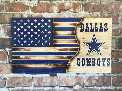 Dallas Cowboys Flag Wood Flag Football Home Decor Man - Etsy | Dallas cowboys flag, Cowboy home ...