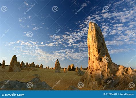 Sunrise in Pinnacles Desert. Nambung National Park. Cervantes. Western ...