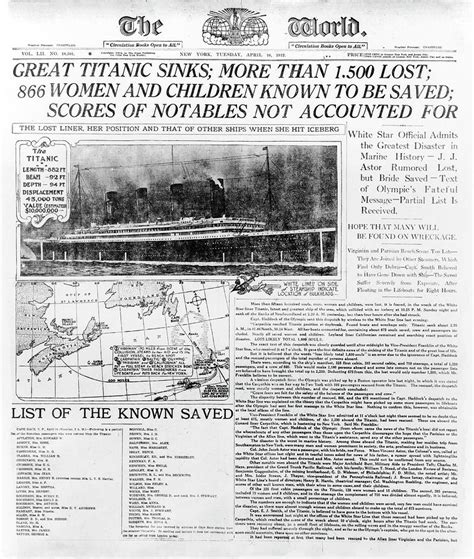 News Report On Titanic Disaster Photograph by Library Of Congress