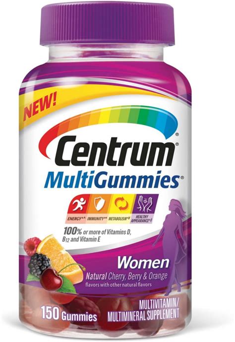 2 Frascos Vitaminas Y Minerales Centrum En Gomas Para Mujer - $ 161.550 en Mercado Libre