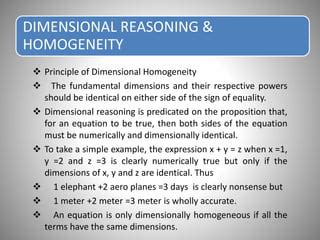 Dimensional analysis | PPT