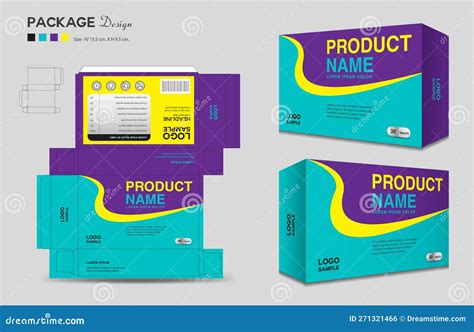 Supplements and Cosmetic Box Design, Package Design Template, Box Outline, Box Packaging, Label ...
