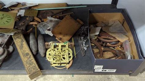 Lot of Antique Clock Parts - Dixon's Auction at Crumpton