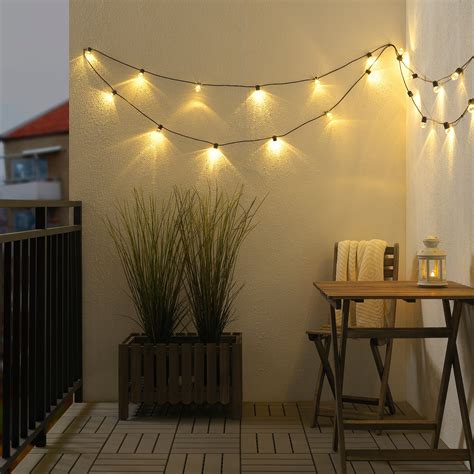 UTSUND LED lighting chain with 24 lights, outdoor black - IKEA