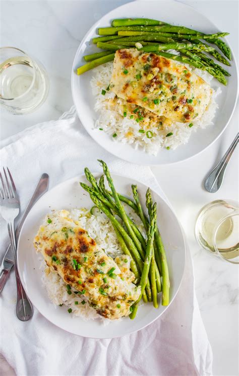 Garlic Parmesan Baked Halibut