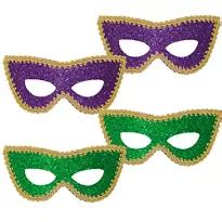 Sequin Mardi Gras Eye Masks - Party City