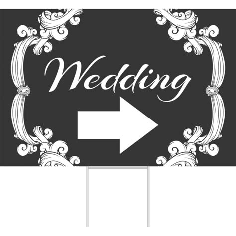 Wedding Directional Yard Signs - Stickylife.com | Customize It