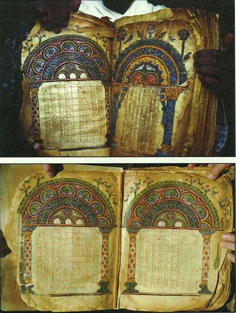 300-600 AD The Garima Gospels manuscript before and after restoration and repagination. June ...