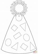 Printable Party Hat Coloring Page sketch template