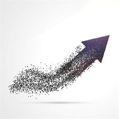 abstract arrow design made with particles - Download Free Vector Art ...