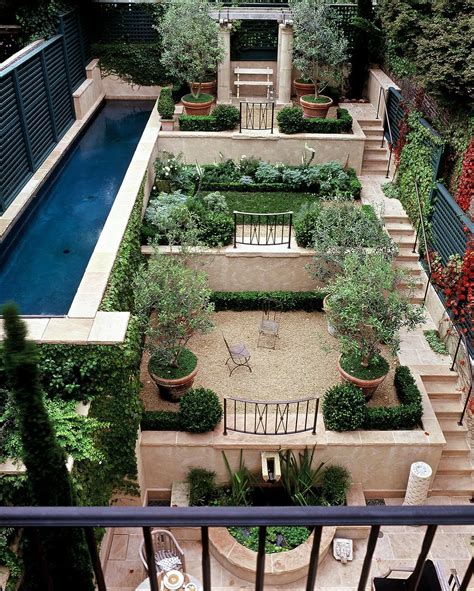 Small Terrace Garden With Swimming Pool - Urban Style Design