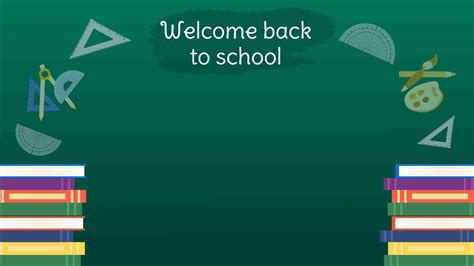 Welcome Back To School Zoom Virtual Backgrounds Design Templates