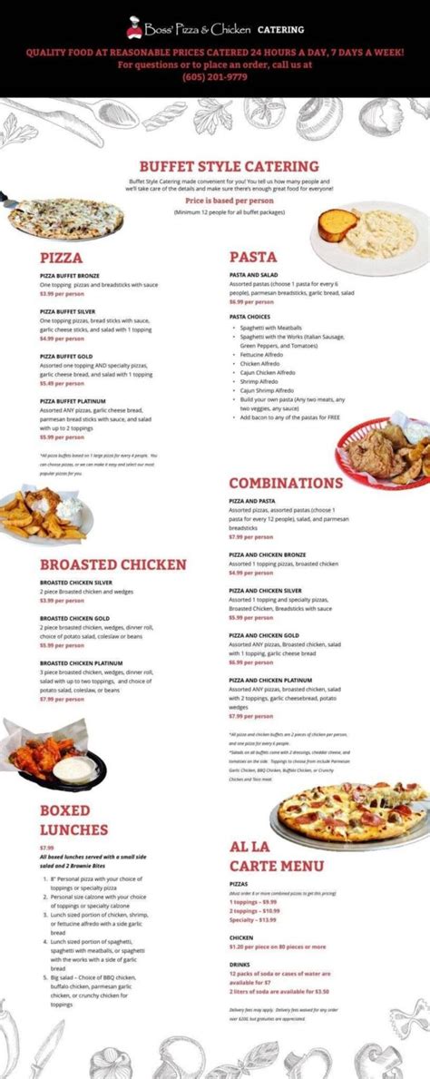 Boss’ Pizza & Chicken Menu | Boss' Pizza & Chicken